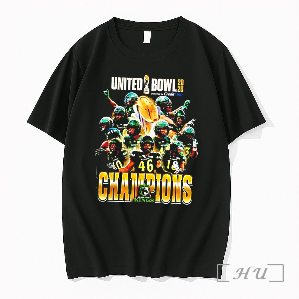 Officials Louisville Kings 2026 United Bowl Champions Player Collage Tee Unisex