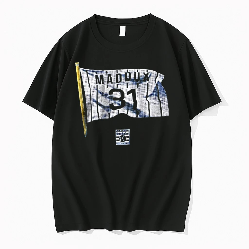 Officials Maddux 31 National Baseball Hall Of Fame Flag Youth T Shirt Sweater