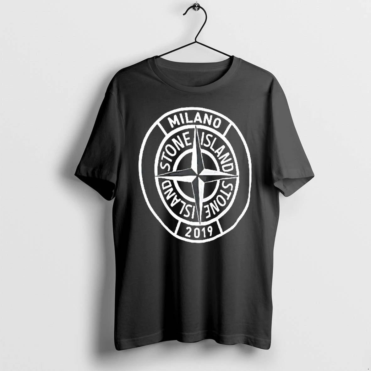 Officials Milano 2019 Stone Island Circular Compass Star Emblem Patch T Shirt Sweater