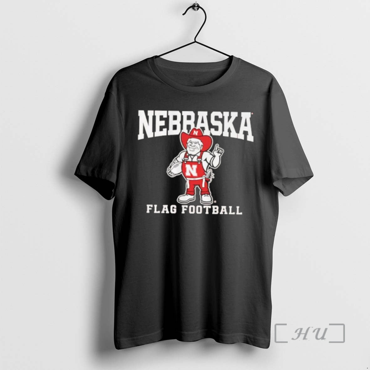 Officials Nebraska Herbie Husker Mascot Flag Football Graphic Unisex