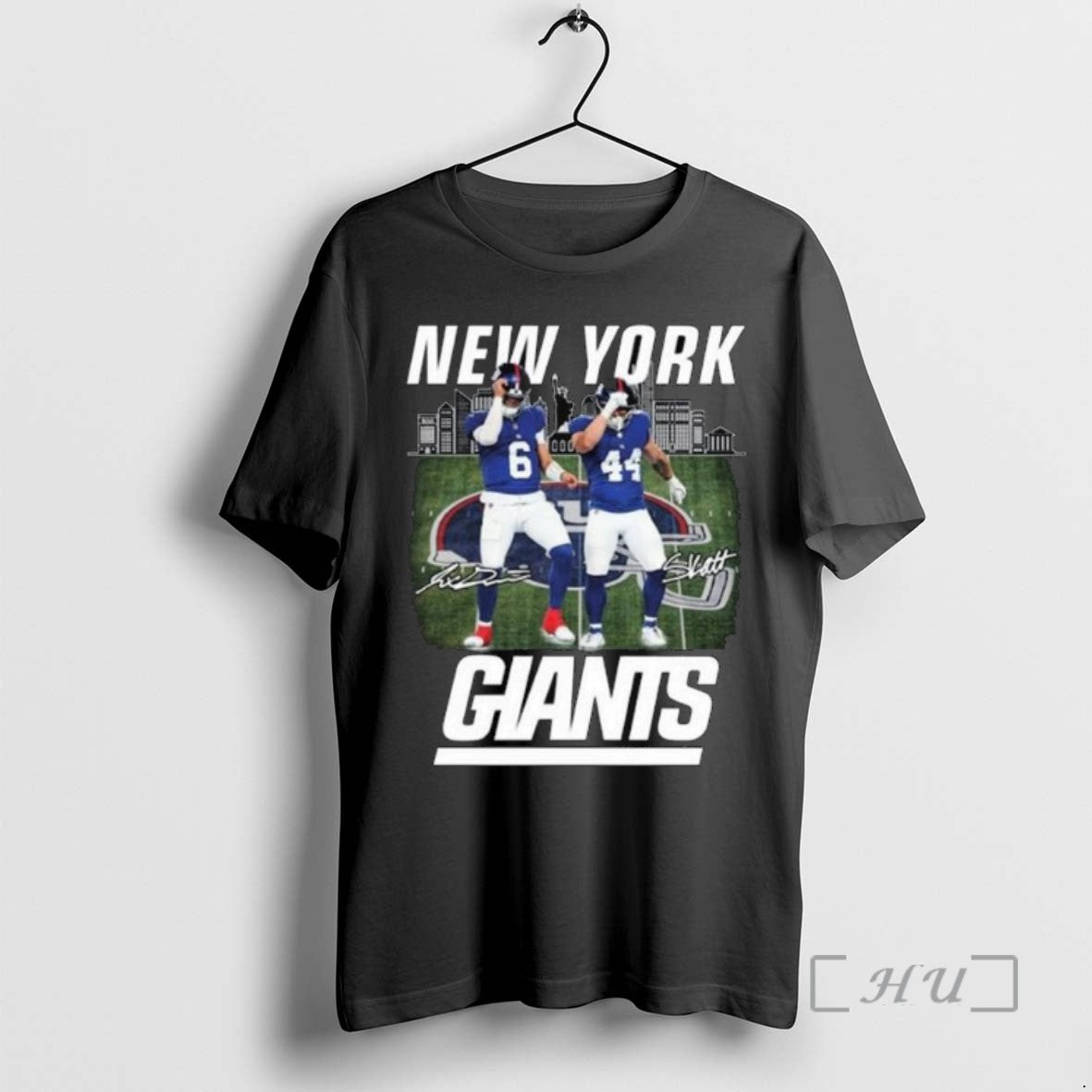 Officials New York Giants Jaxson Dart And Cam Skattebo Signatures 2025 Long Sleve Shirts Sweater
