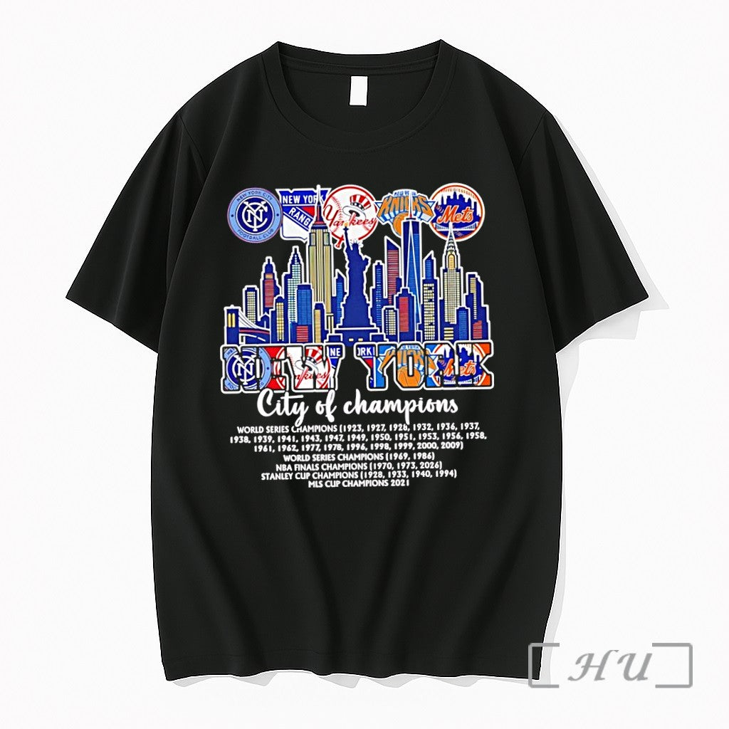 Officials New York Sports City Of Champions City Skyline Graphic Unisex