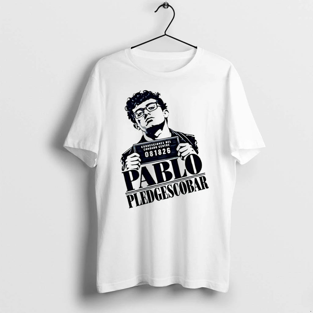 Officials Pablo Pledgescobar White Out Mugshot T Shirt Sweater