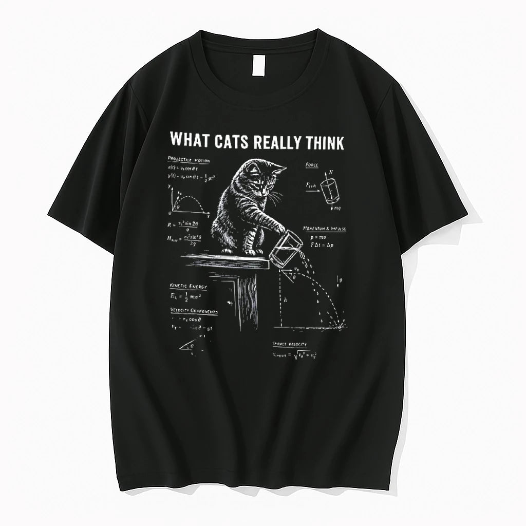 Officials Physics Cat What Cats Really Think Projectile Motion Force Momentum Impulse T Shirt Sweater