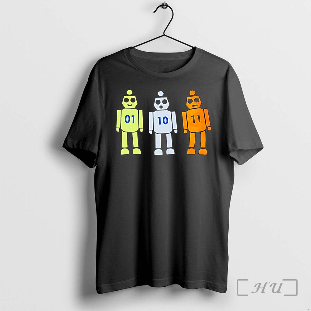 Officials Programming Robot 01 10 11 Binary Code Geek Unisex