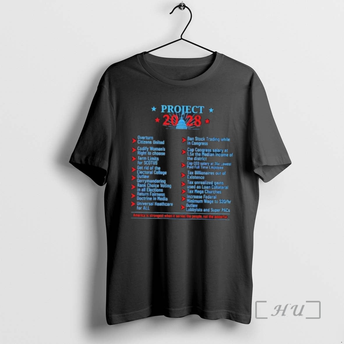 Officials Project 2028 America Is Strongest When It Serves The People Not The Powerful Shirts