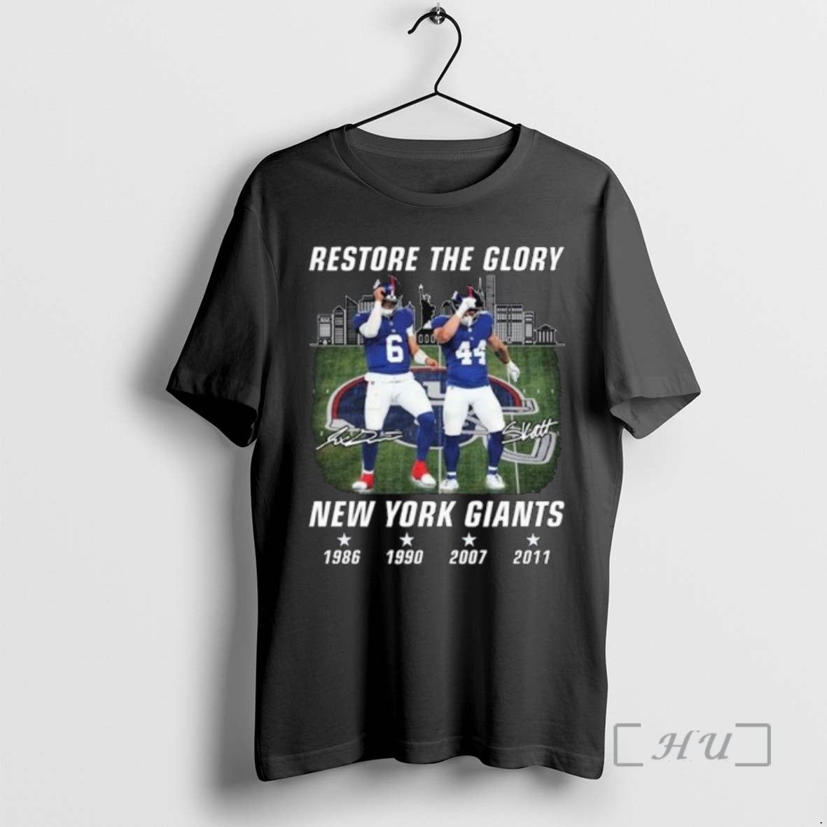 Officials Restore The Glory New York Giants Signatures Long Sleve Shirts Sweater