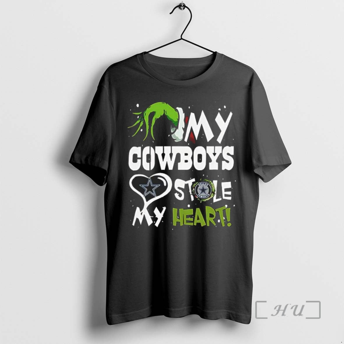 Officials Santa Grinch X My Cowboys Football Stole My Heart Christmas