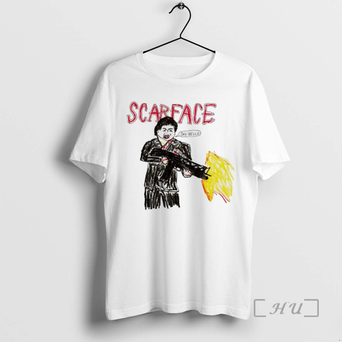 Officials Scarface Tony Montana Say Hello To My Little Friend Art T Shirt Sweater