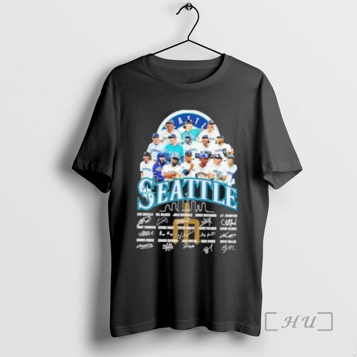 Officials Seattle Mariners Luis Castillo And All Players Skyline T Shirt Sweater