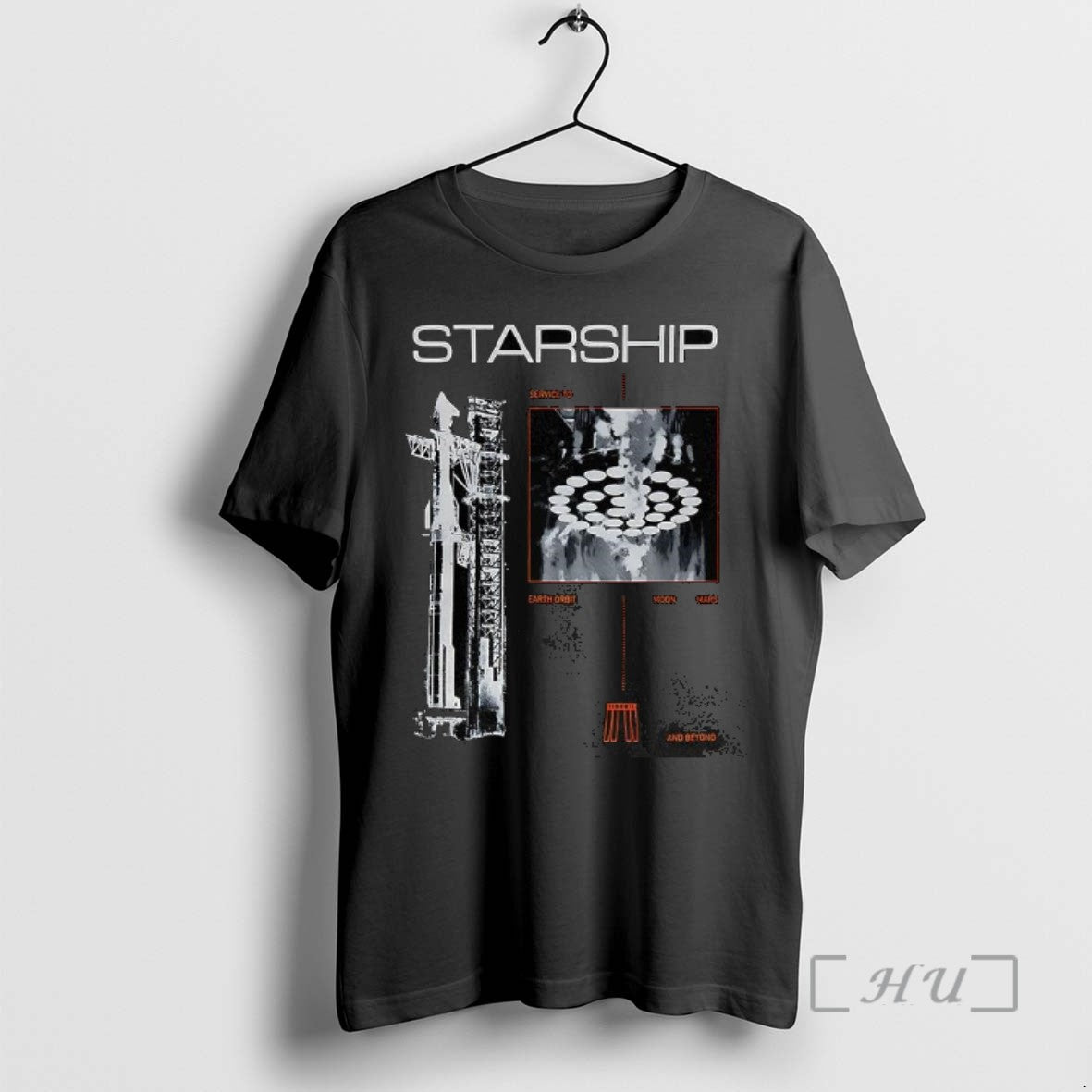 Officials Spacex Starship Rocket Earth Orbit Moon Mars And Beyond Vintage Tee Sweater