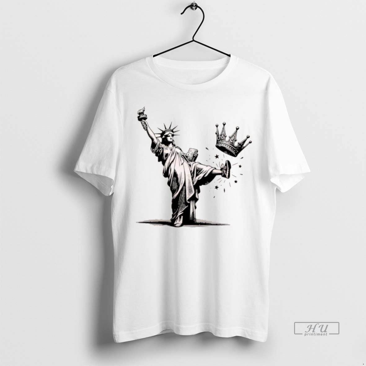 Officials Statue Of Liberty Kicking Off A Crown No King