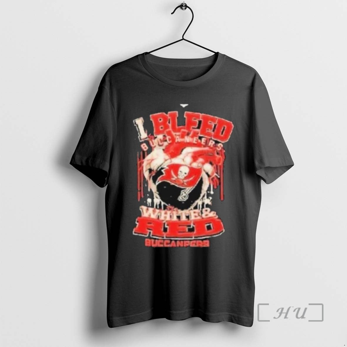 Officials Tampa Bay Buccaneers I Bleed Buccaneers White Red Logo Tee Shirt Sweater