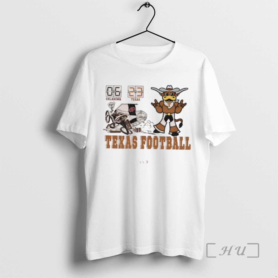 Officials Texas Longhorns Vs Oklahoma Sooners 2025 Score With Oklahoma Tee Sweater