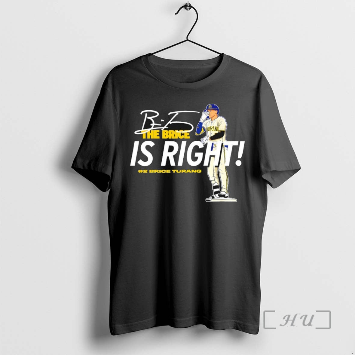 Officials The Brice Is Right Milwaukee Brewers Baseball Brice Turang 2 Signature Tee Shirt Sweater