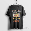 Officials This Girl Loves Her Kansas City Chiefs Skeleton Heart Hands Halloween T Shirt Sweater