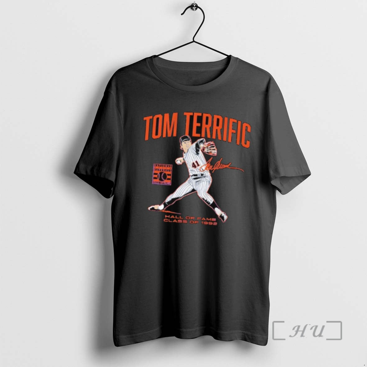 Officials Tom Seaver Tom Terrific Hall Of Fame Class Of 1992 Baseball Signature Tee Sweater