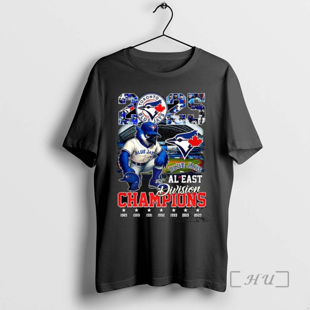 Officials Toronto Blue Jays Baseball 2025 Al East Division Champions Mascot Tee Sweater