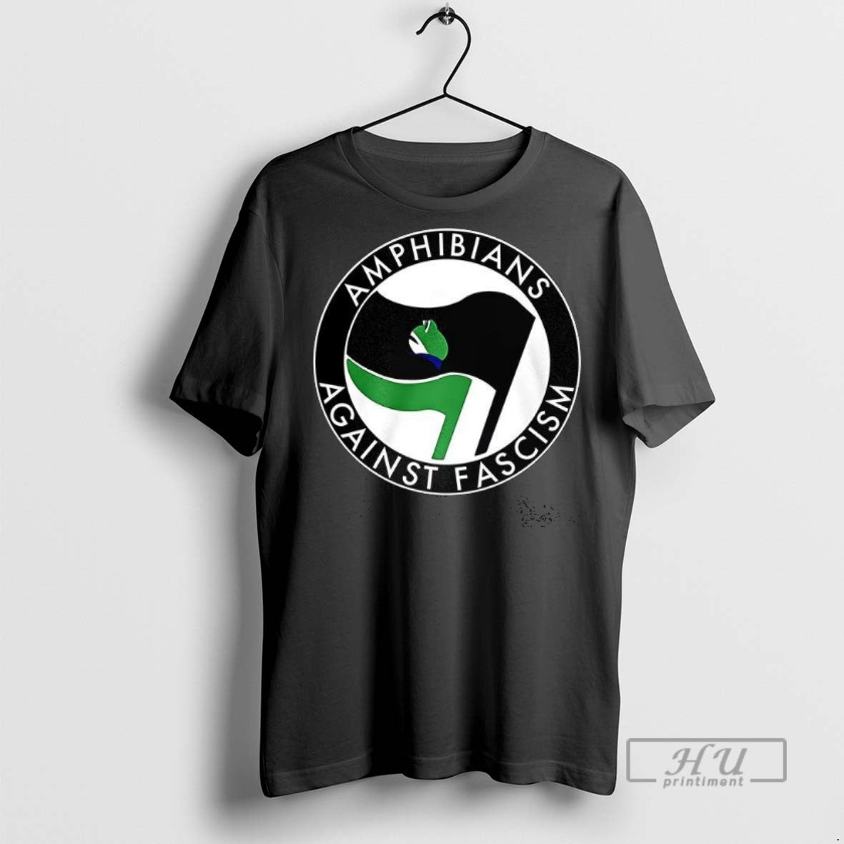 Officials Trending Amphibians Against Fascism Frog Flag Graphic Tee Shirt Sweatshirt Hoodies