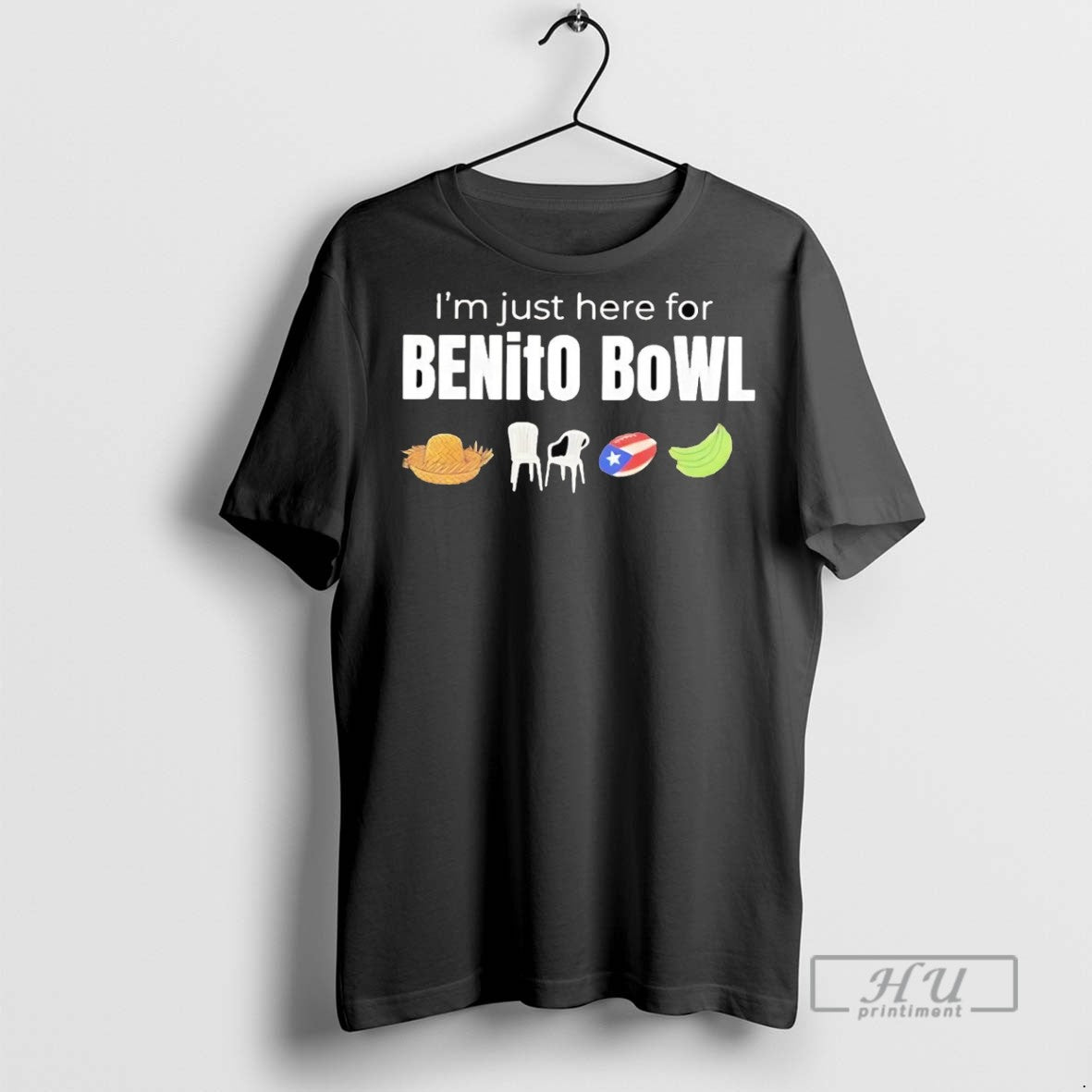 Officials Trending Bad Bunny Im Just Here For Benito Bowl Graphic Tee Shirt Sweatshirt Hoodies