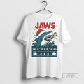 Officials Trending Jaws Eating Candy Cane Christmas Graphic Tee Shirt Sweatshirt Hoodies
