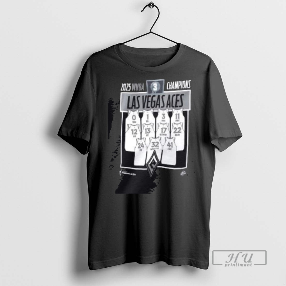 Officials Trending Las Vegas Aces Wnba Finals Champions 2025 Two Sided Graphic Tee Shirt