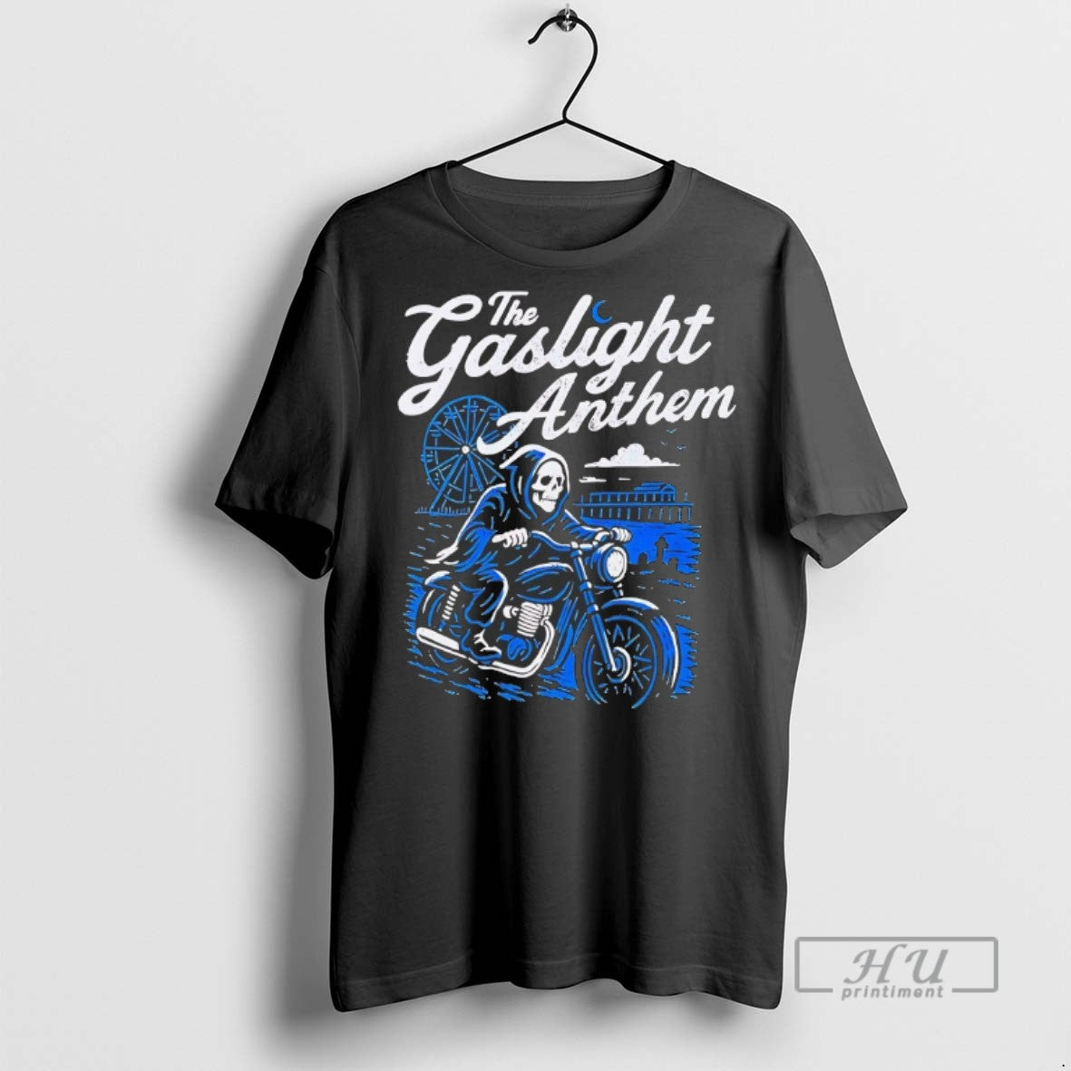 Officials Trending The Gaslight Anthem Grim Reaper Motorcycle T Shirt Sweatshirt Hoodies