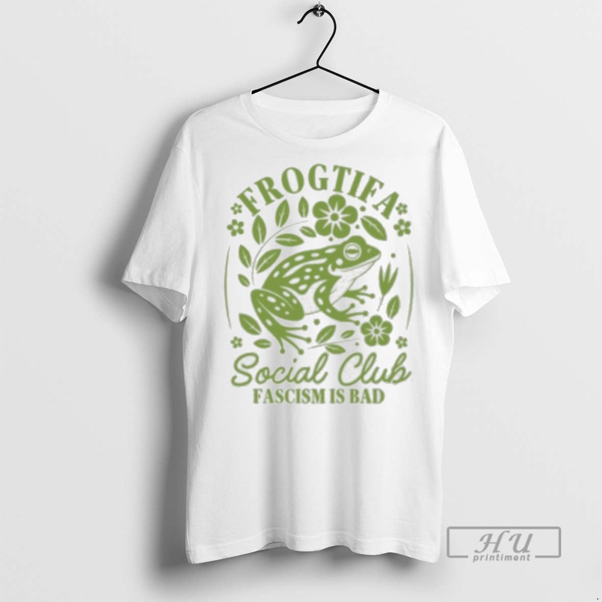 Officials Trending Frogtifa Social Club Fascism Is Bad Floral Frog Anti Ice T Shirt