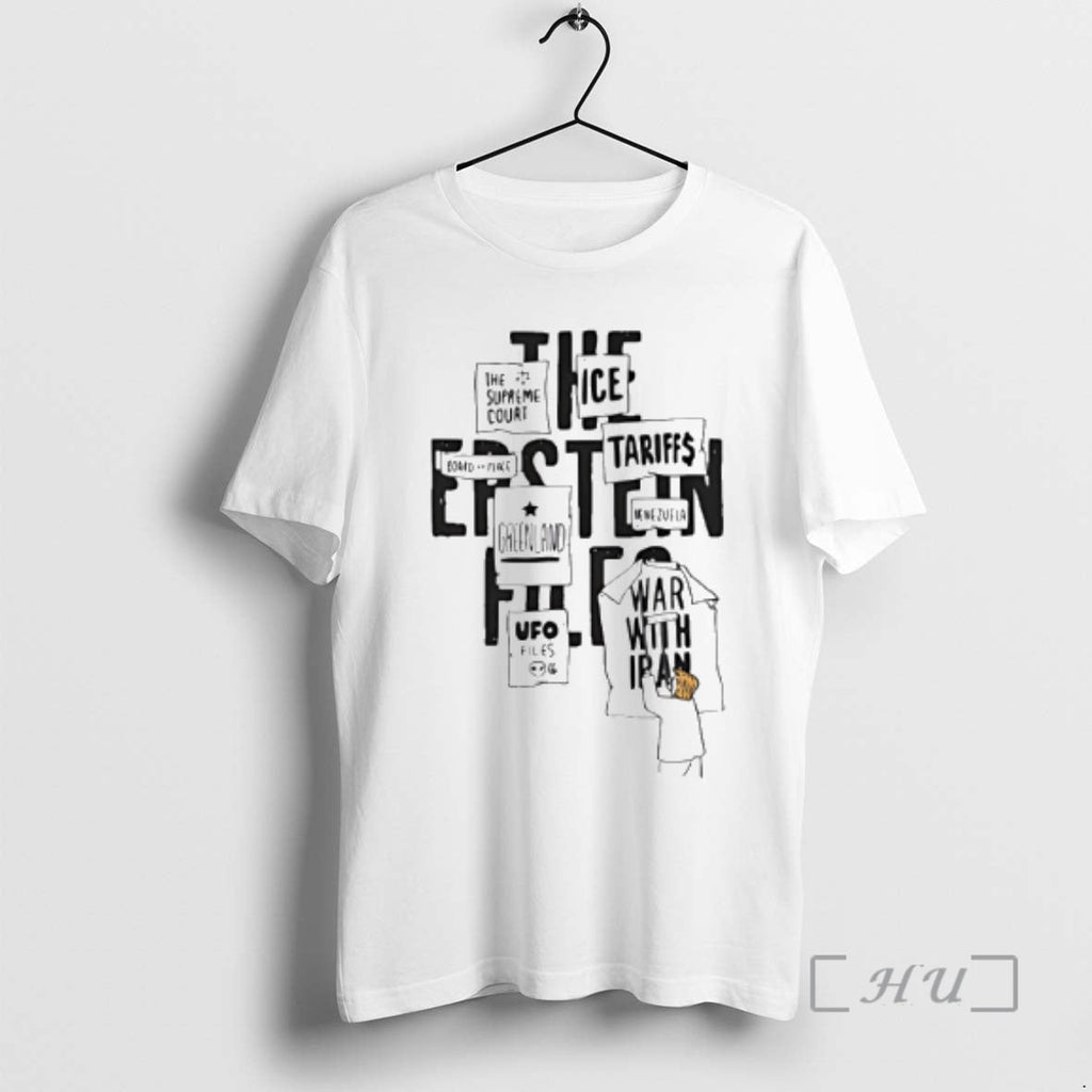 Officials Trump Epstein List War In Iran Protest Sign Collage Unisex