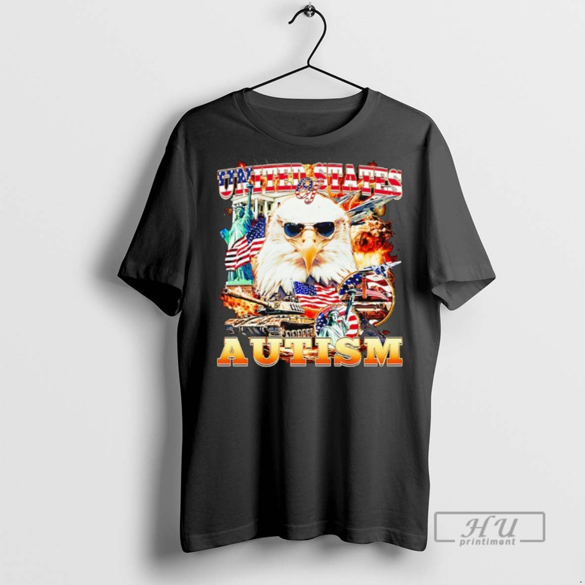 Officials United States Of Autism Eagle T Shirts Sweatshirt Hoodies