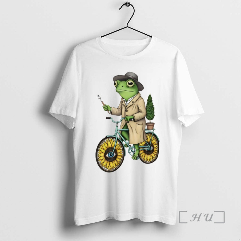 Officials Van Gogh Frog Cyclist Cartoon Unisex