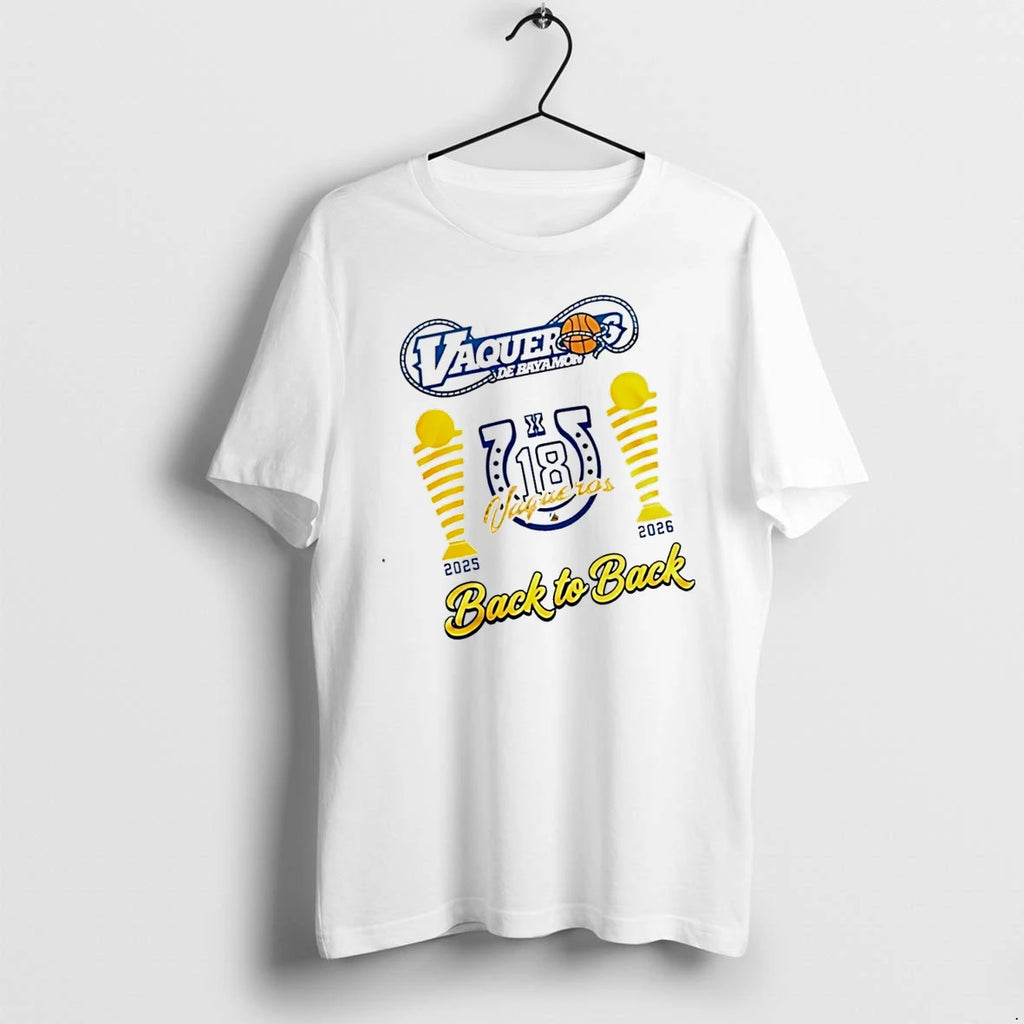 Officials Vaqueros De Bayamon 2026 Bsn Champions Back To Back T Shirt Sweater