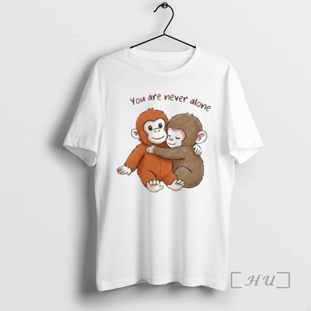 Officials Viral Punch Monkey You Are Never Alone Unisex