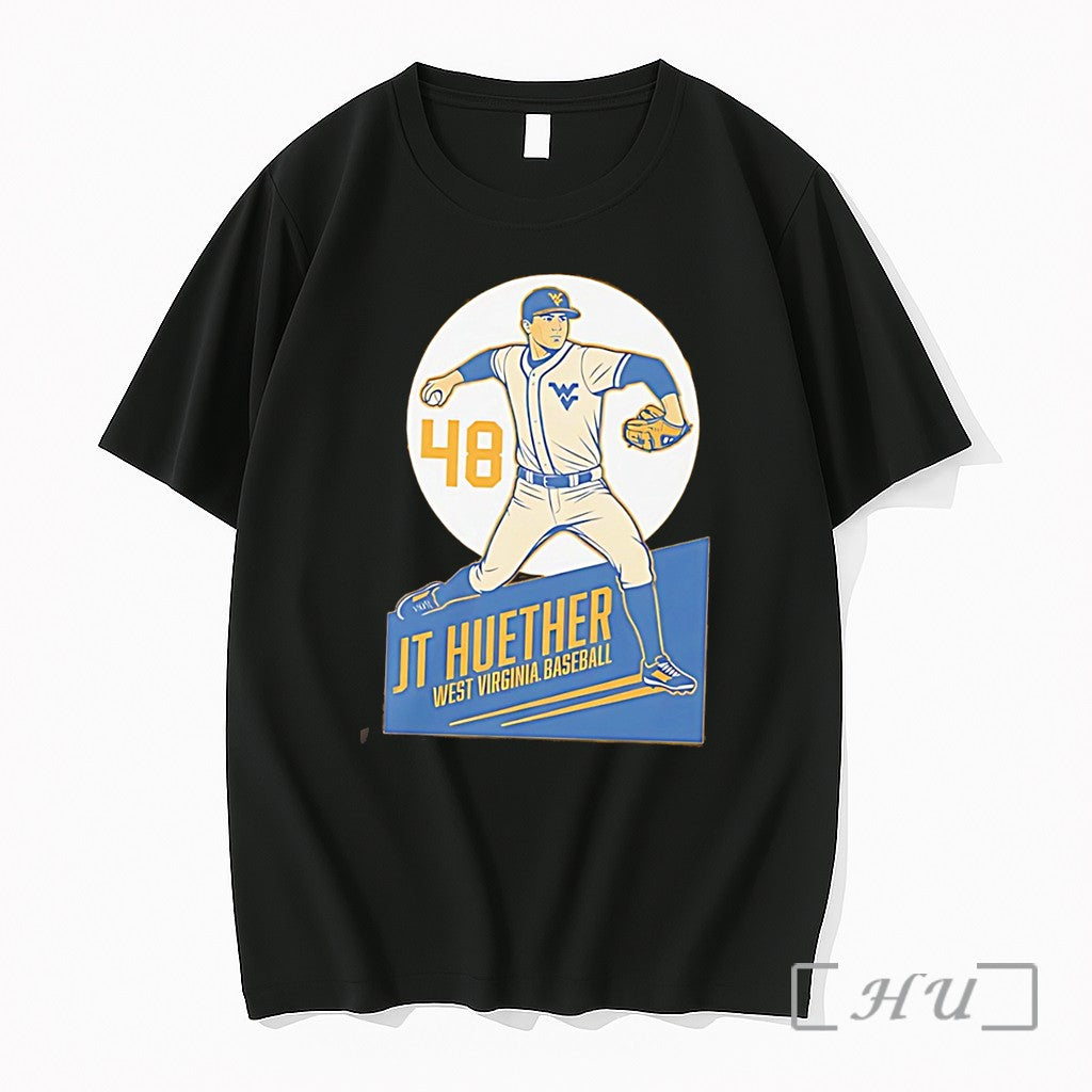 Officials West Virginia Mountaineers Jt Huether Number 48 Tee Unisex
