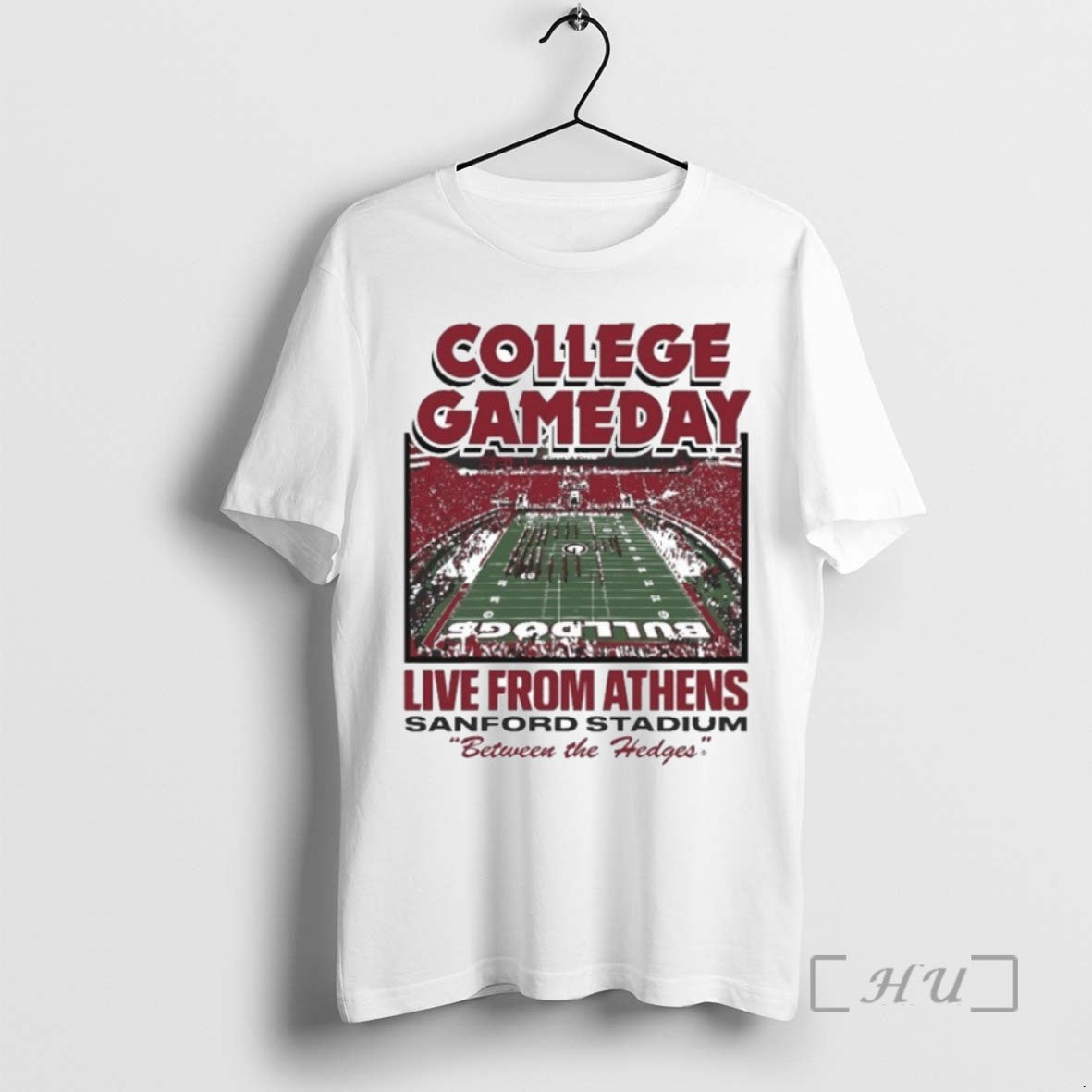 Officials College Gameday Live From Athens Georgia Bulldogs Sanford Stadium Between The Hedges Tee Sweater