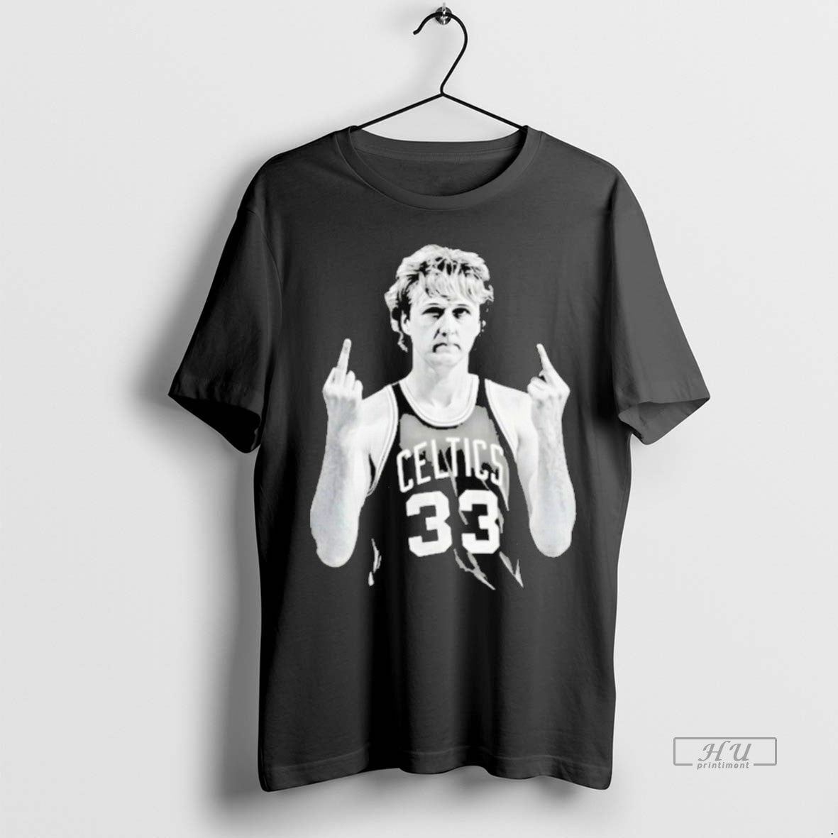 Officials Larry Bird Boston Celtics Middle Fingers