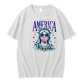 Original America Statue Of Liberty Blowing Bubble Gum 4th Of July Tee Tshirts Unisex