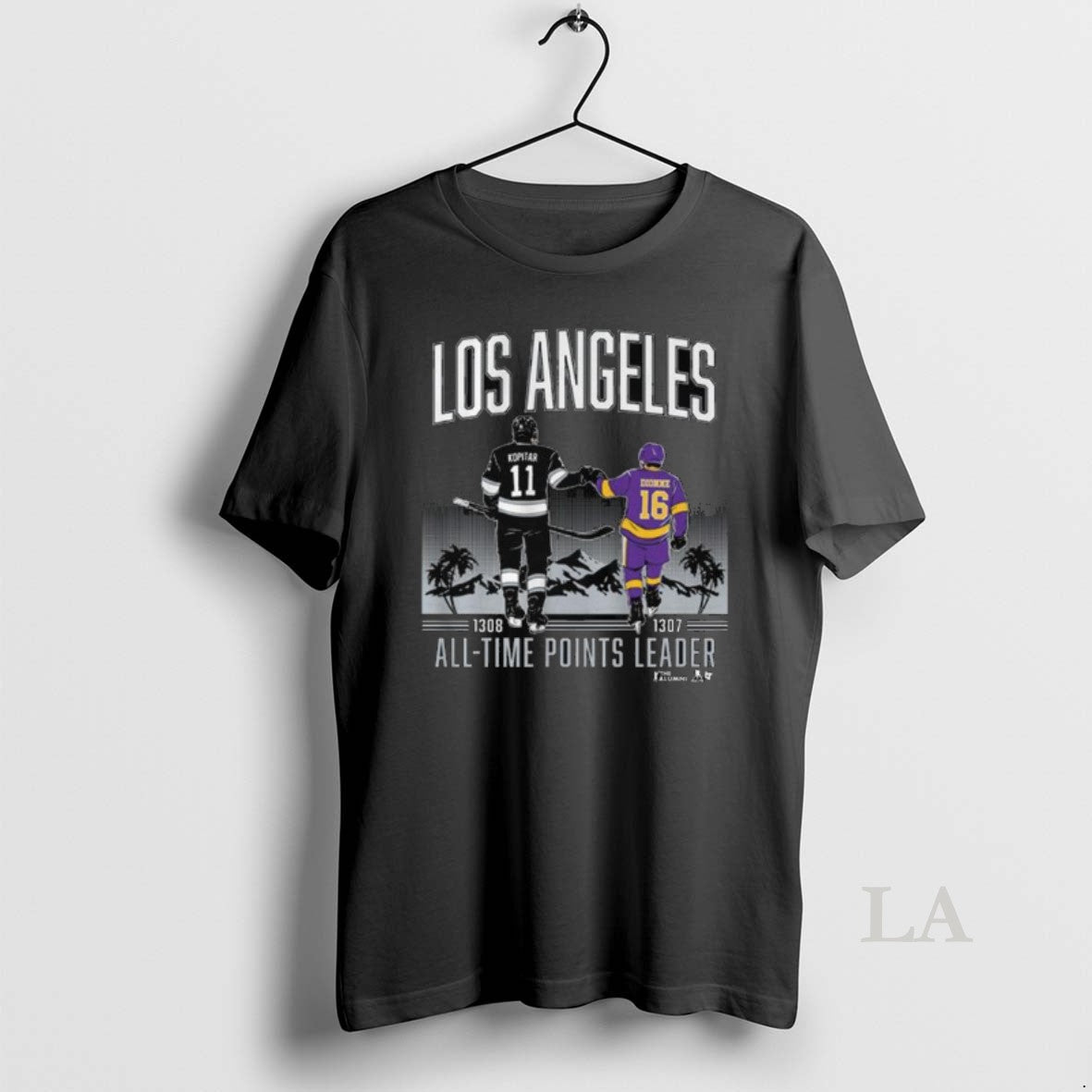 Original Anze Kopitar And Marcel Dionne Los Angeles All Time Points Leader Long Sleve Unisex