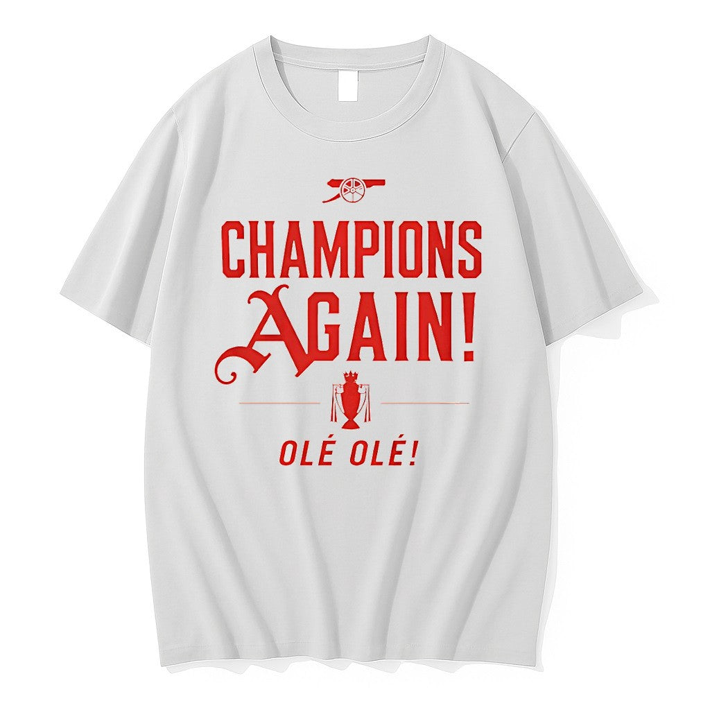 Original Arsenal Fc Celebration Champions Again Ole Ole Premier League 2026 Tshirts Unisex