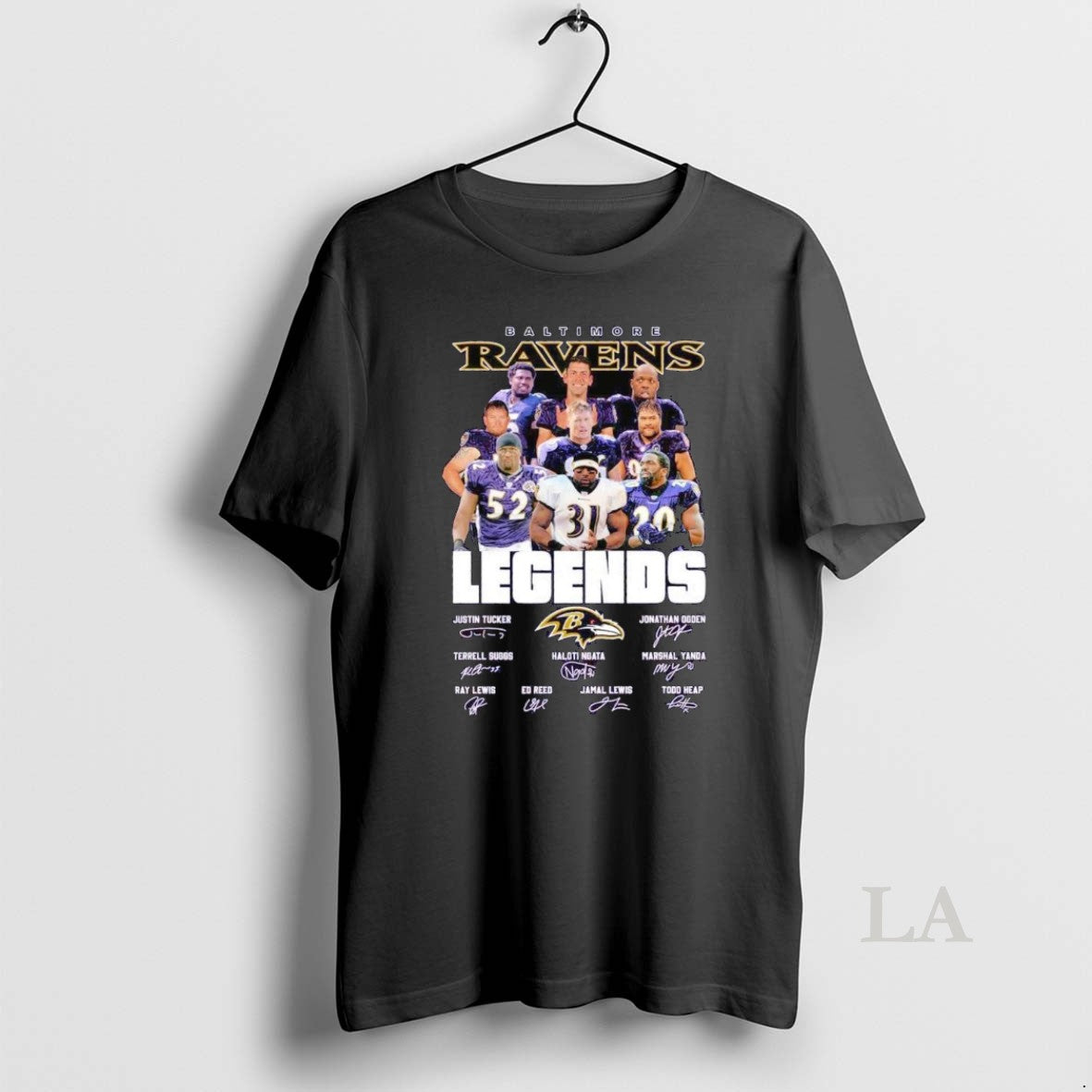 Original Baltimore Ravens Legends Names Signatures