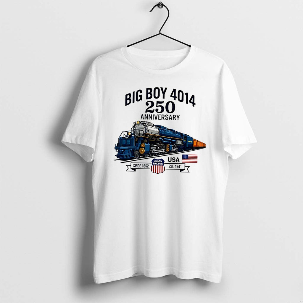 Original Big Boy 4014 Train 250th Anniversary Patriotic American Locomotive Tee Tshirts Unisex