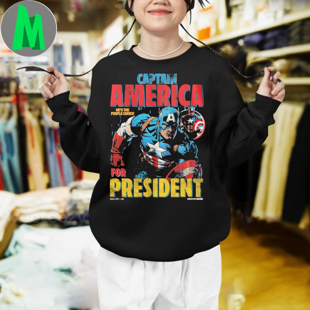 Original Captain America For President Political Shirt Unisex