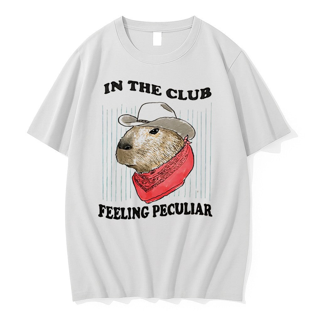 Original Capybara In The Club Feeling Peculiar Tee Tshirts Jpg Unisex