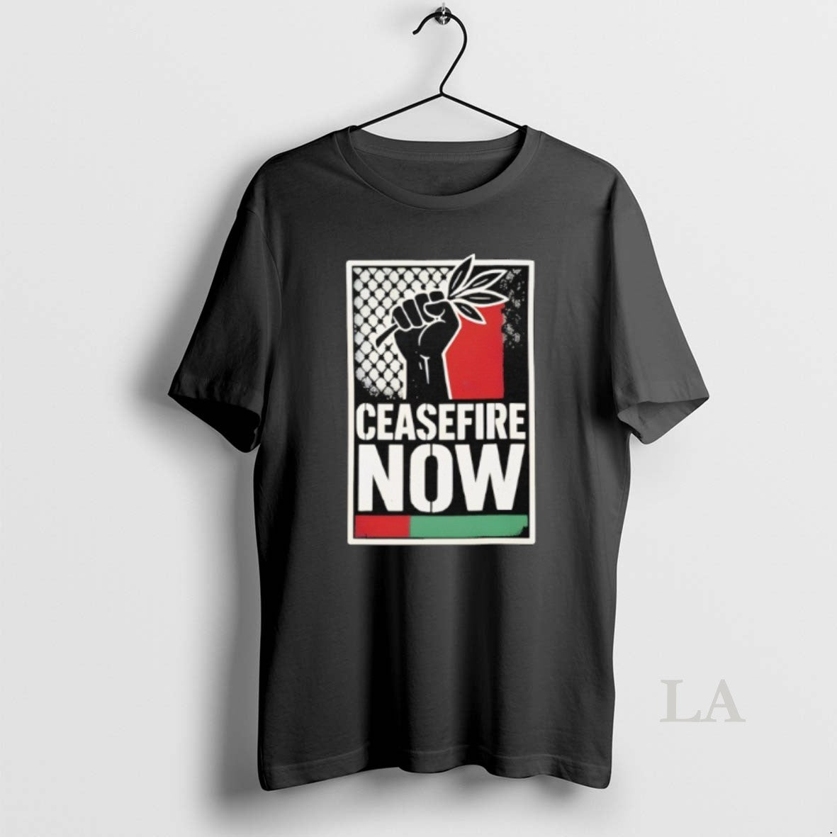 Original Ceasefire Now Pro Palestine Activist Fist With Olive Branch