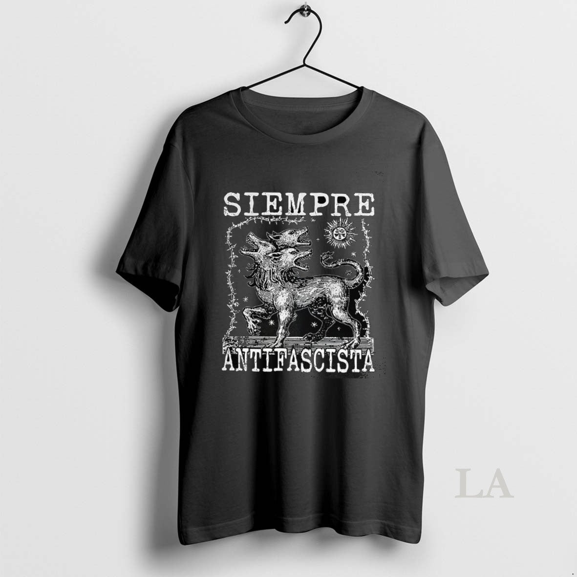 Original Cerberus Siempre Hemstitch Antifascista Greek Mythology