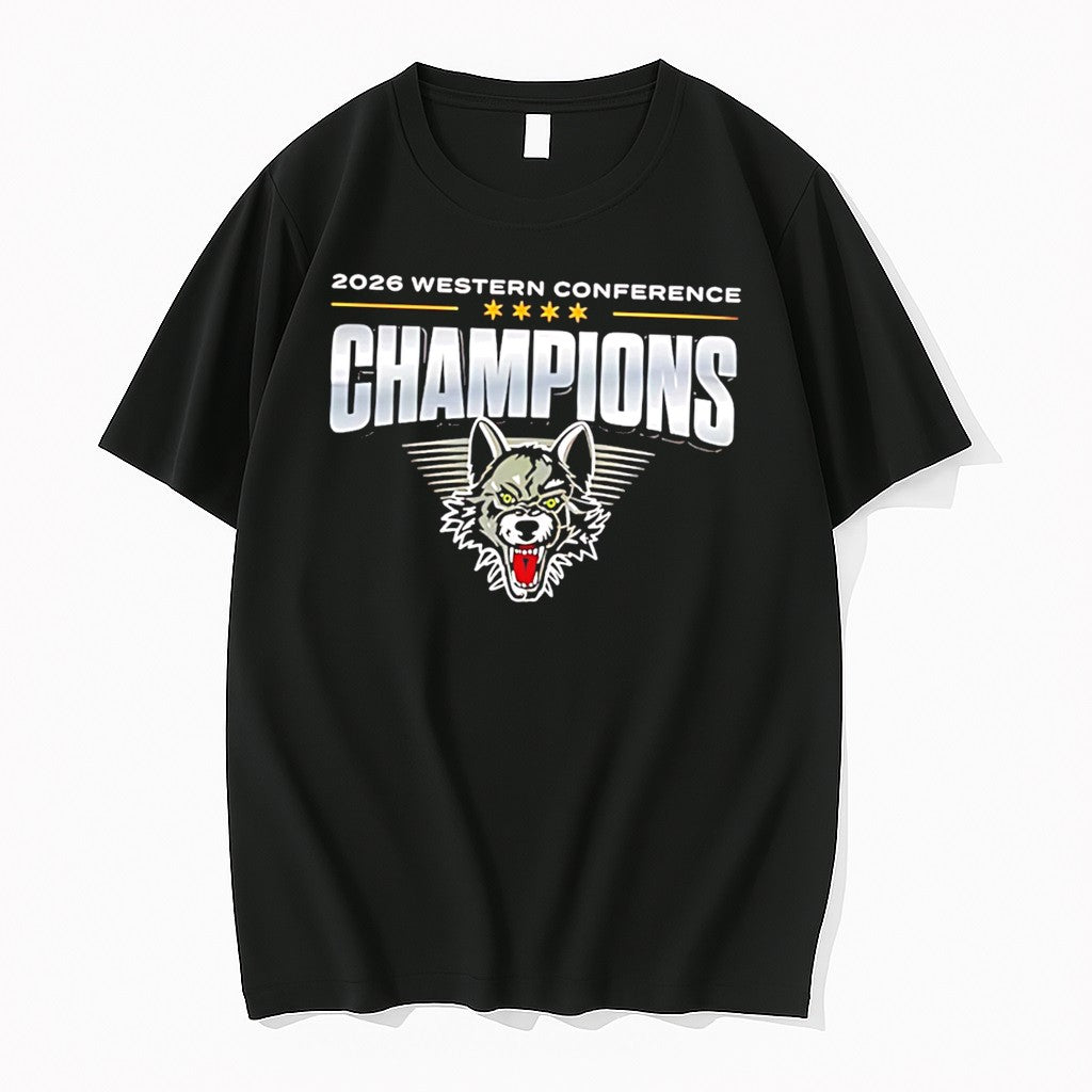 Original Chicago Wolves 2026 Western Conference Champions Logo Tee Tshirts Jpg Unisex