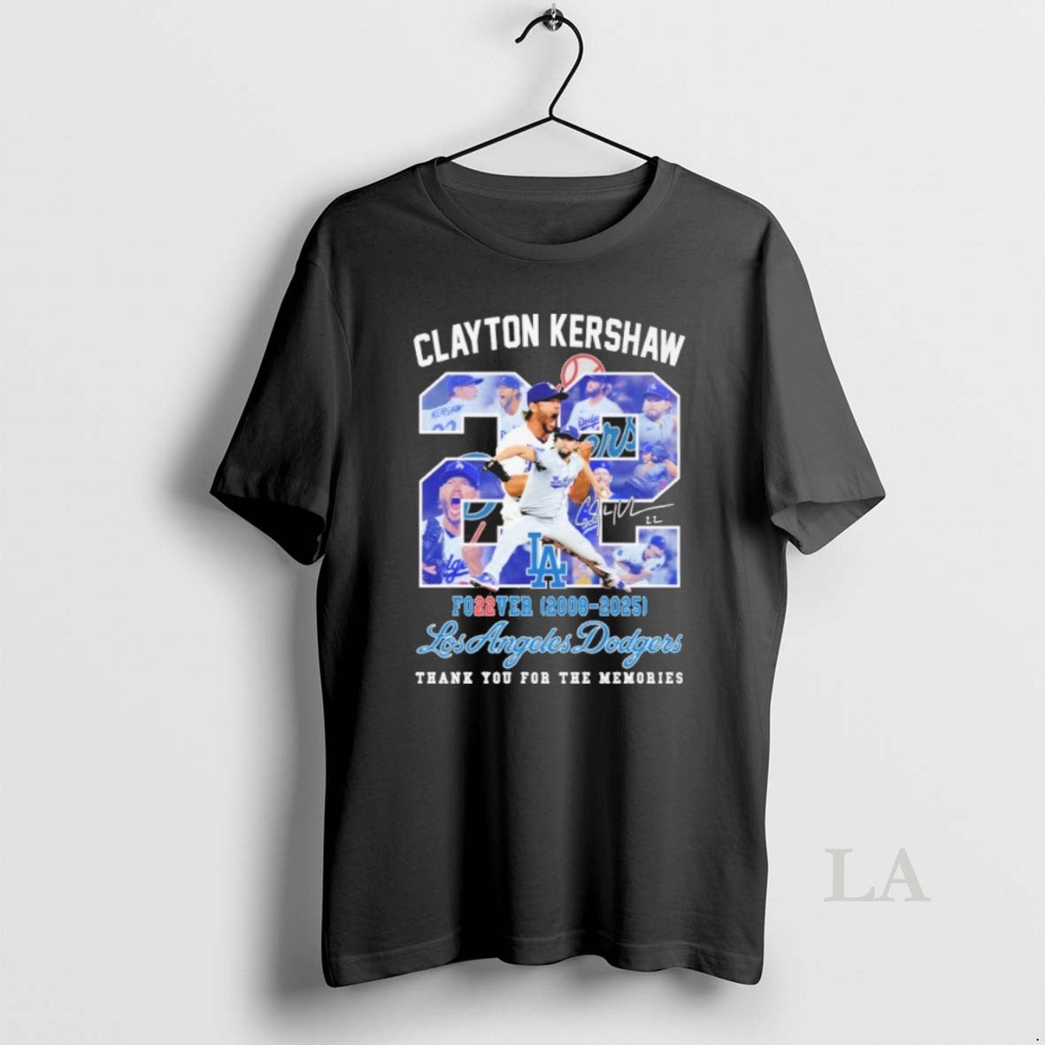 Original Clayton Kersaw 22 Fo22ver Los Angeles Dodgers Thank You For The Memories