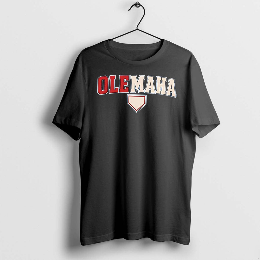 Original College Baseball Apparel Shop Olemaha Home Plate Black Tshirts Jpg Unisex