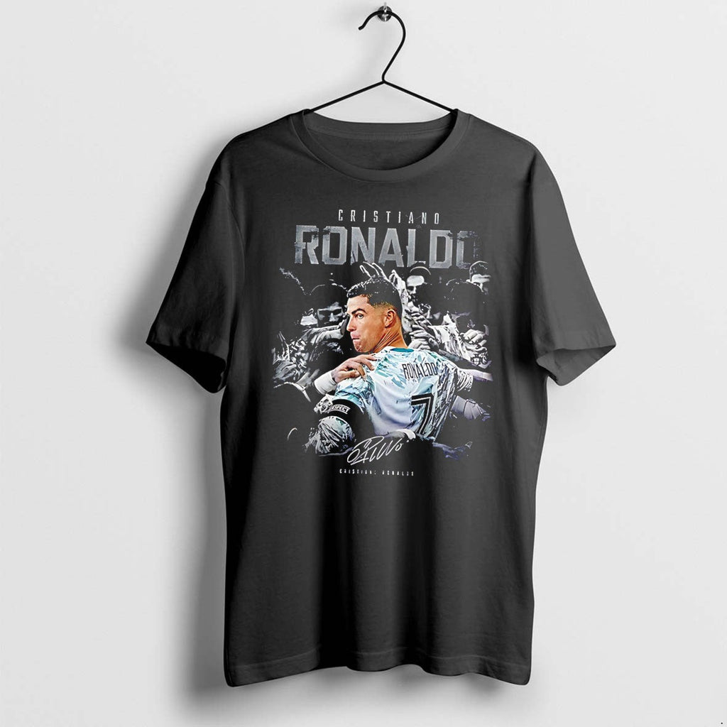 Original Cristiano Ronaldo On The Back Signature Vintage Tee Tshirts Jpg Unisex