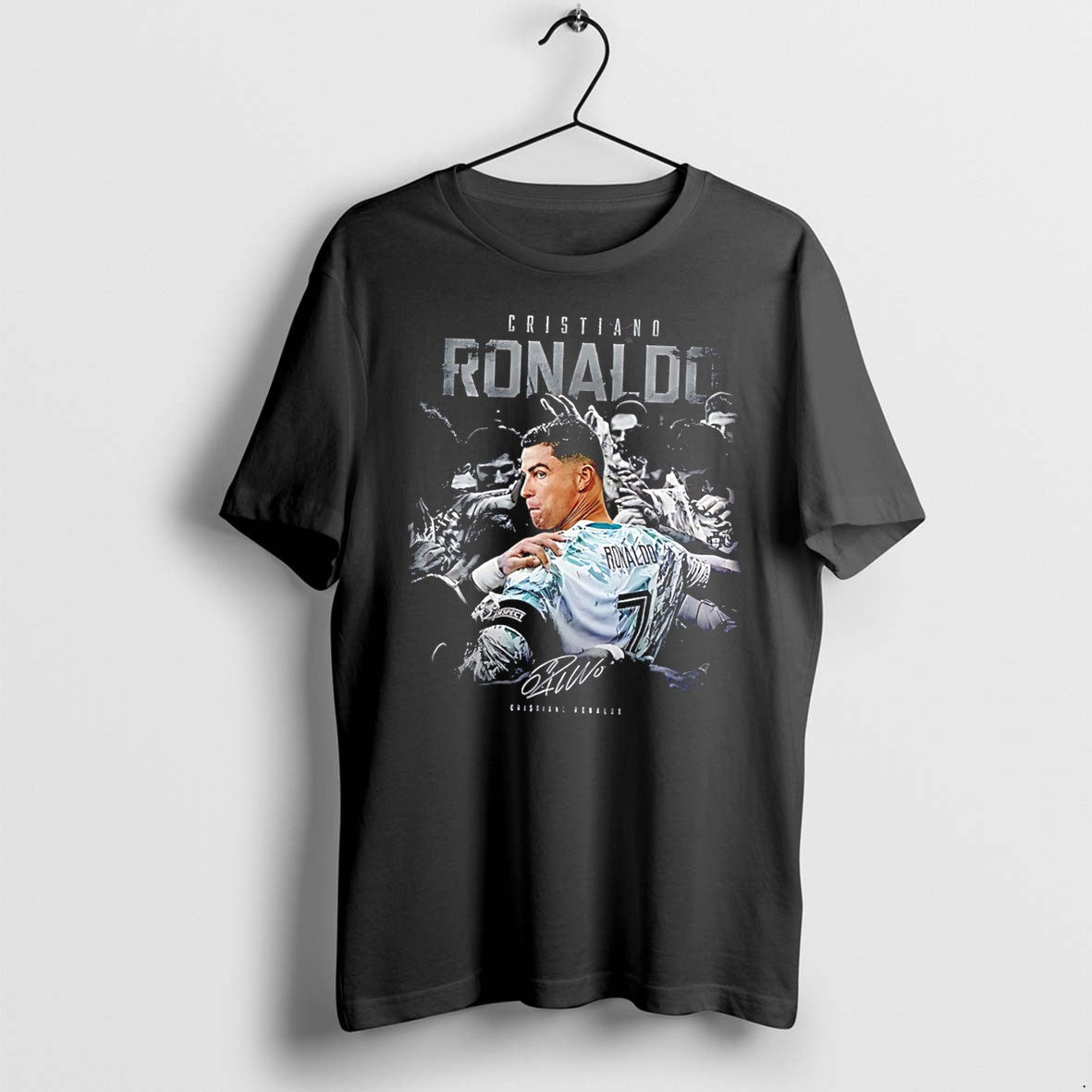 Original Cristiano Ronaldo On The Back Signature Vintage Tee Tshirts Jpg Unisex